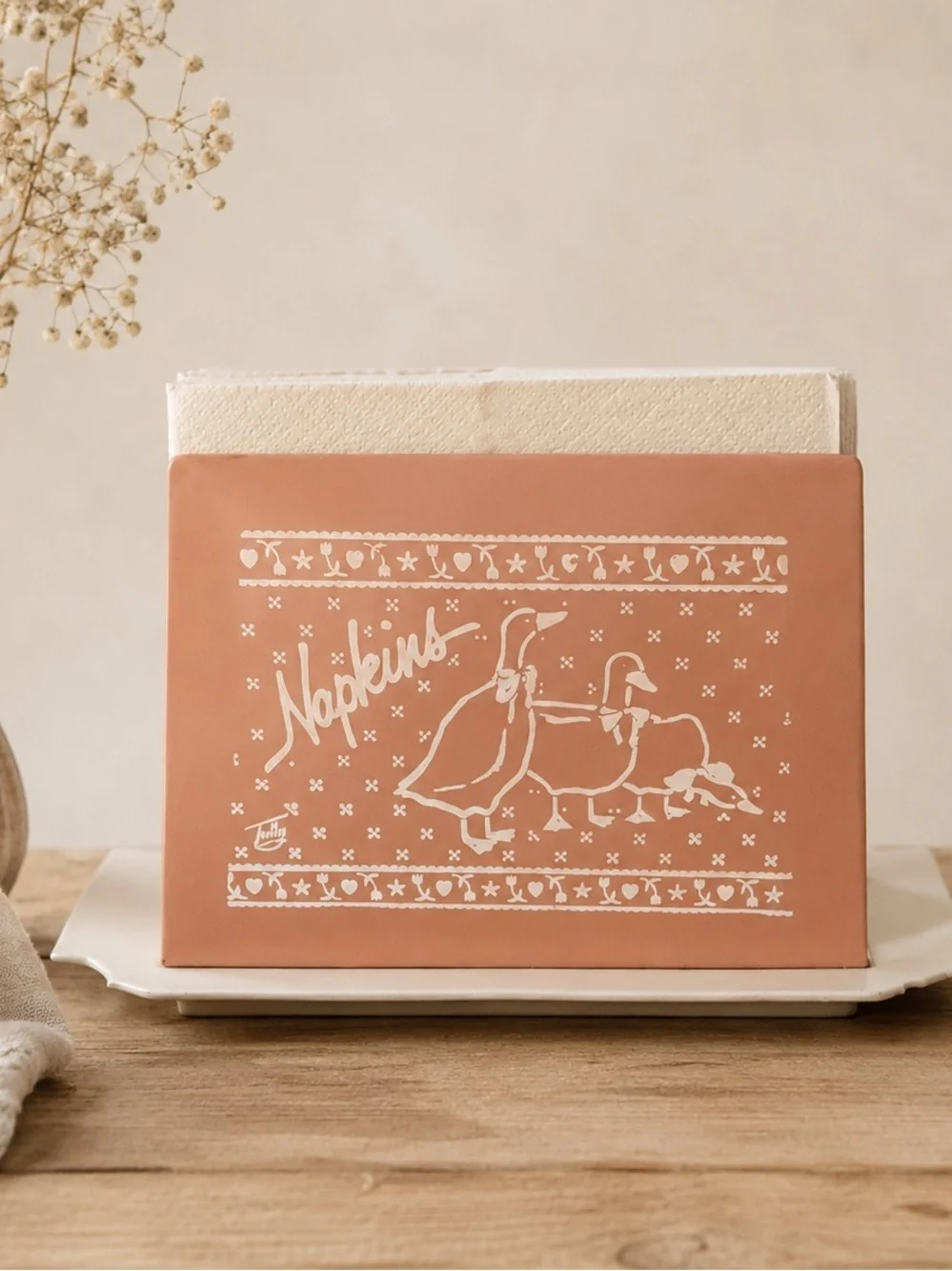 Vintage Goose Napkin Holder, Silly Goose! 🪿
